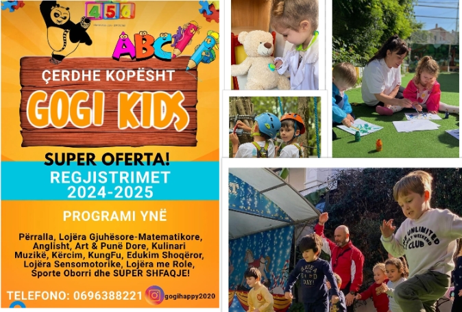 Nisin regjistrimet në ‘Gogi Kids’, kopshti që ofron kushtet dhe programet më të mira në treg