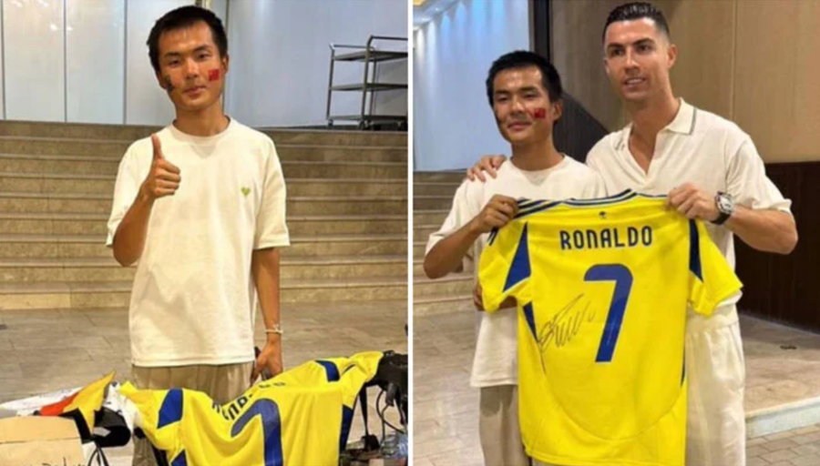 Fansi i Ronaldos udhëton 13,000 km me biçikletë për të takuar yllin e futbollit