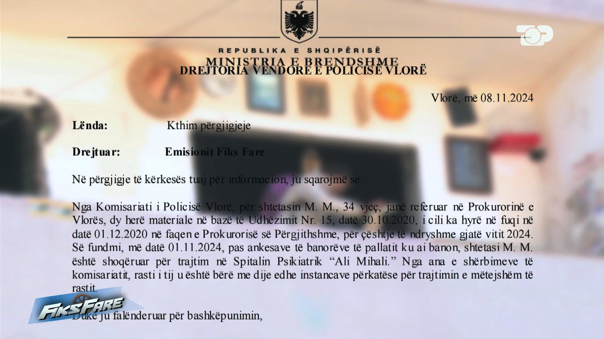 Fiks Fare/ Komshiu i droguar kthehet në ‘makth’ për komunitetin në Vlorë. Kërcënon me thikë banorët, i vë zjarrin shtëpisë dhe rrezikon lagjen